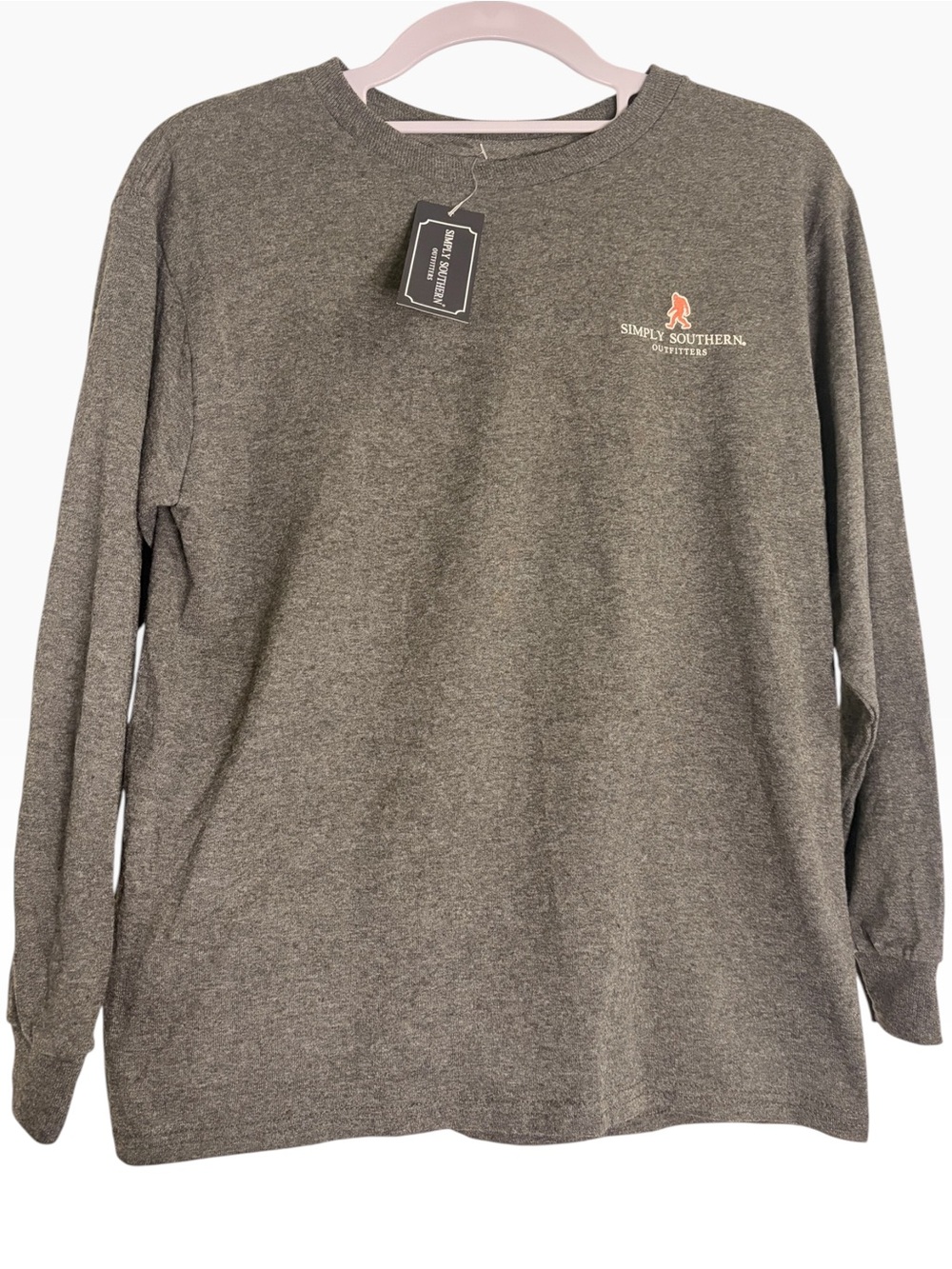 Simply Southern Kids Long-Sleeve Crewneck Shirt - Gray